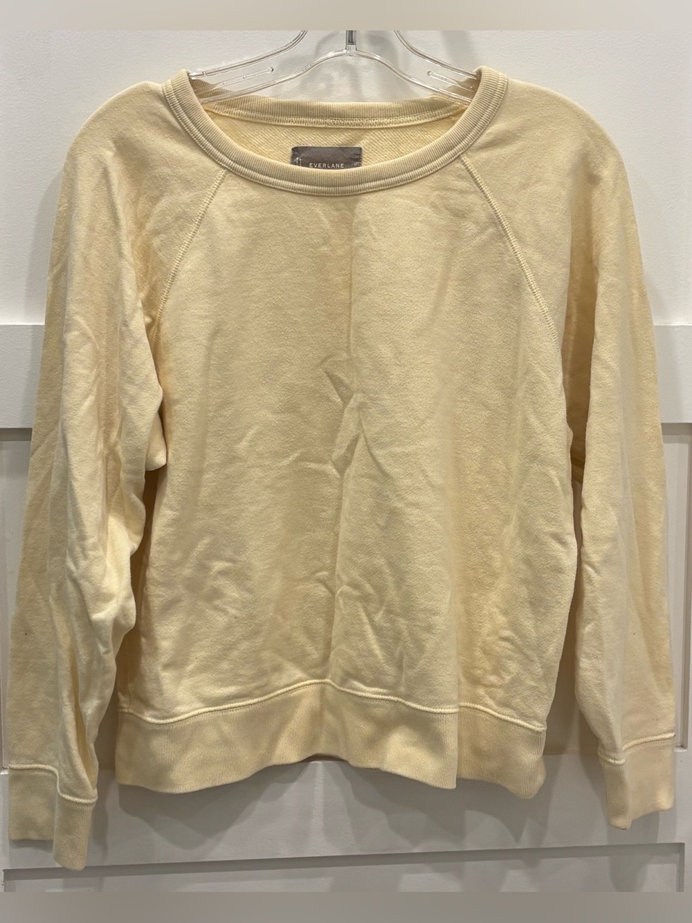 Everlane Butter Yellow 100% Cotton Crewneck Sweatshirt